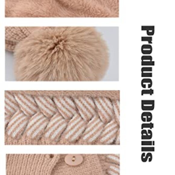 Fleece Lined Balaclava Beanie Set, One-Piece Winter Mask for Outdoor Activities main image 8